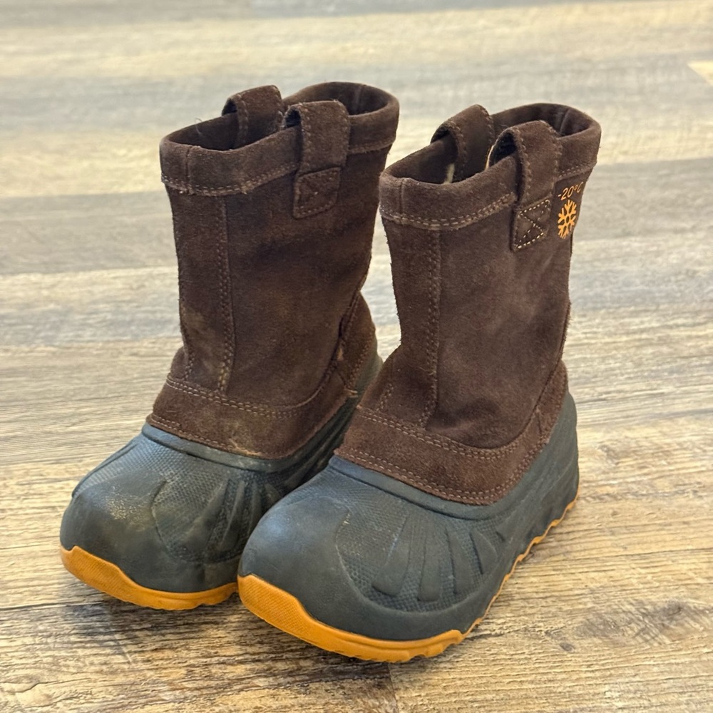 UGG Chocolate Brown Kids Boots with Black Sole